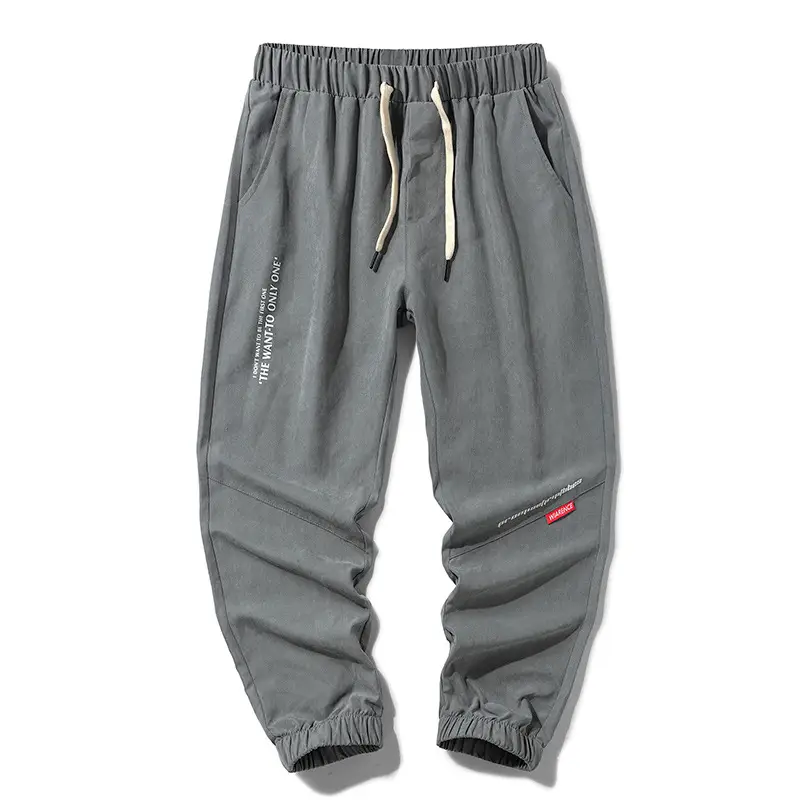 Men's 2025 Printed Leg Pants Grey Loose Casual Sports - Image 3