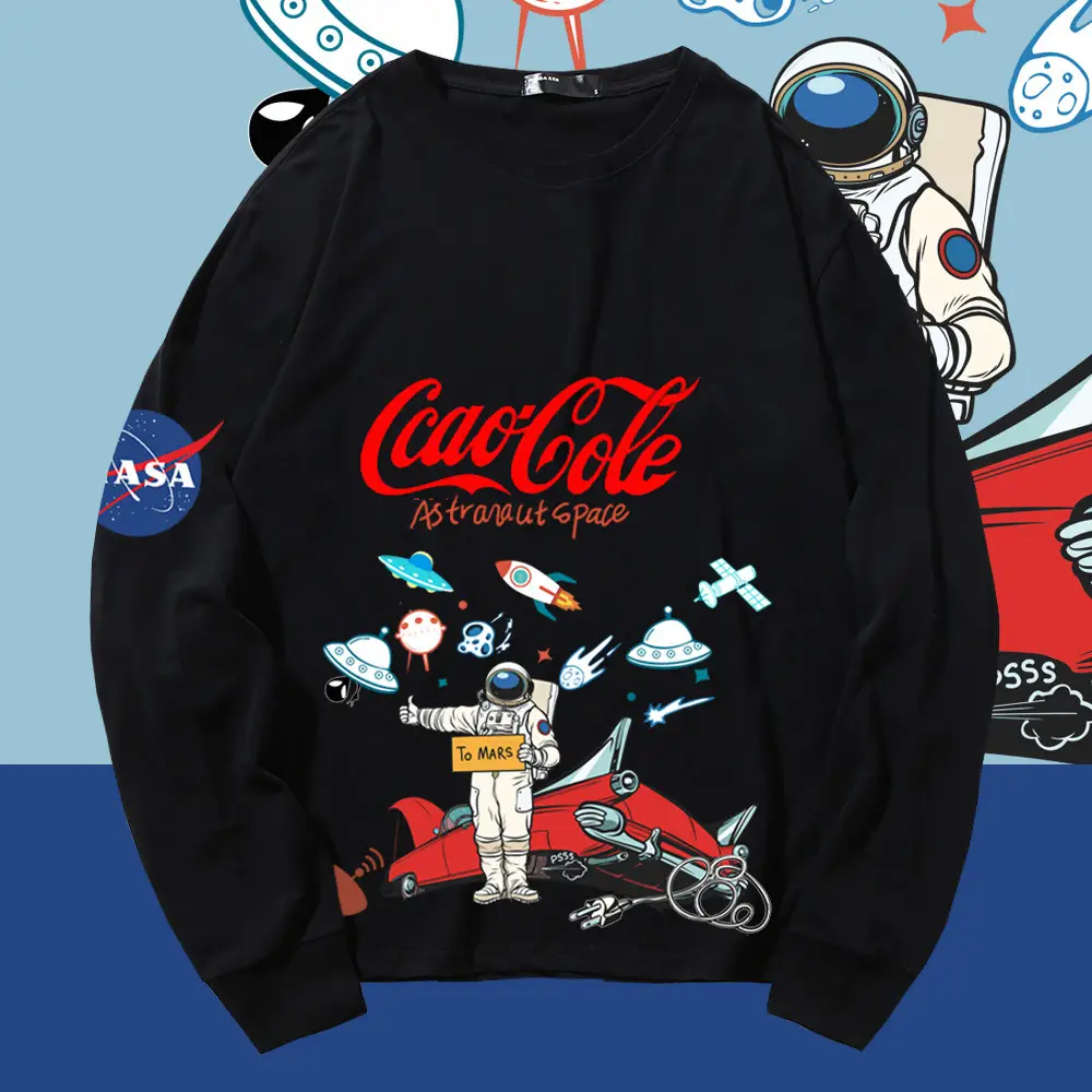 Tide NASA Cotton Long Sleeve T-Shirt Blue - Image 11