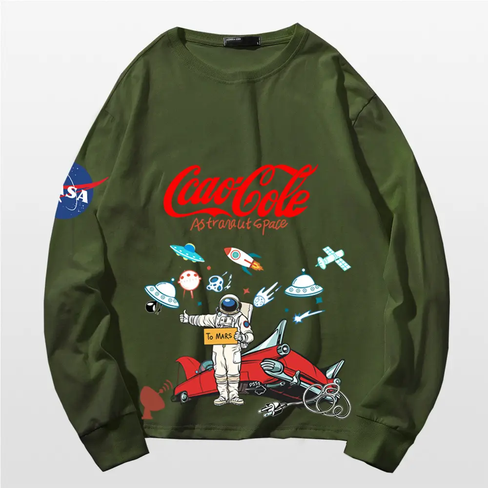 Tide NASA Cotton Long Sleeve T-Shirt Blue - Image 6