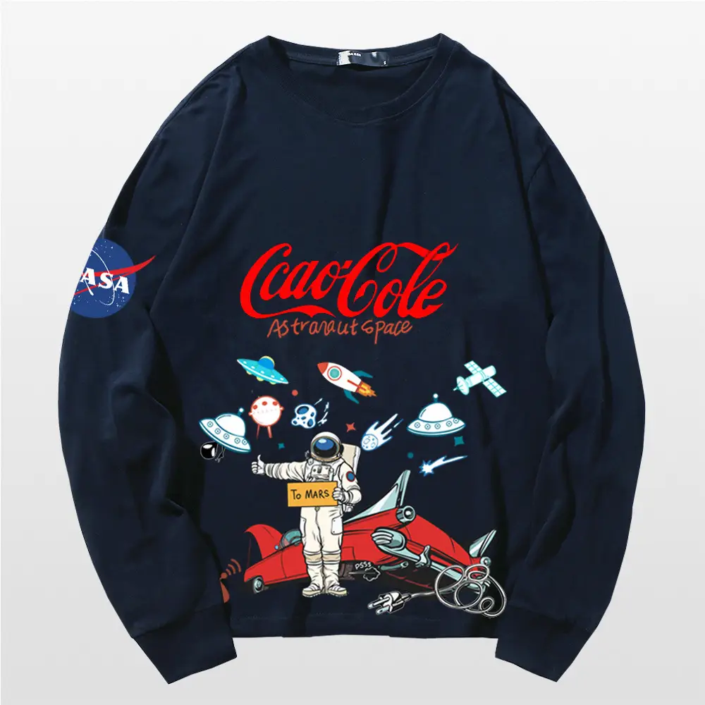 Tide NASA Cotton Long Sleeve T-Shirt Blue - Image 9