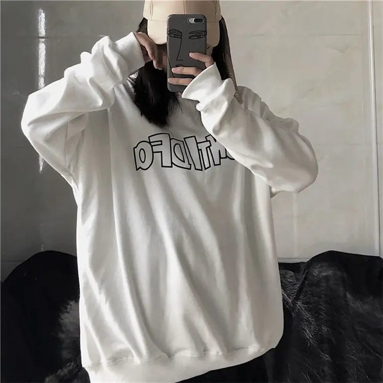 Women Black Graphic Sweatshirt Loose Fit — feature 15