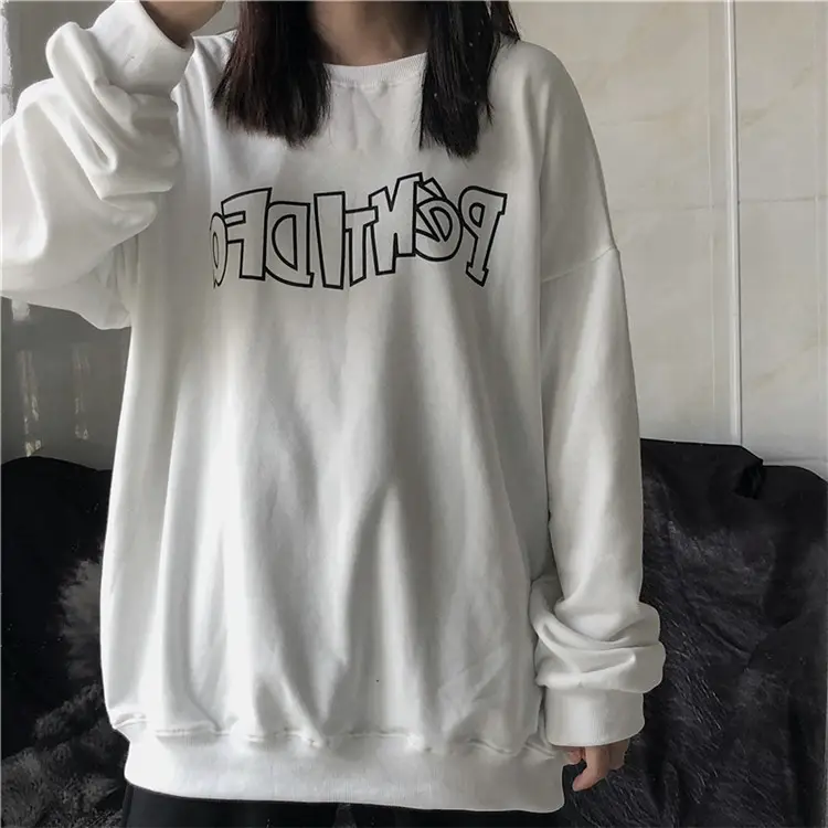 Women Black Graphic Sweatshirt Loose Fit — feature 17