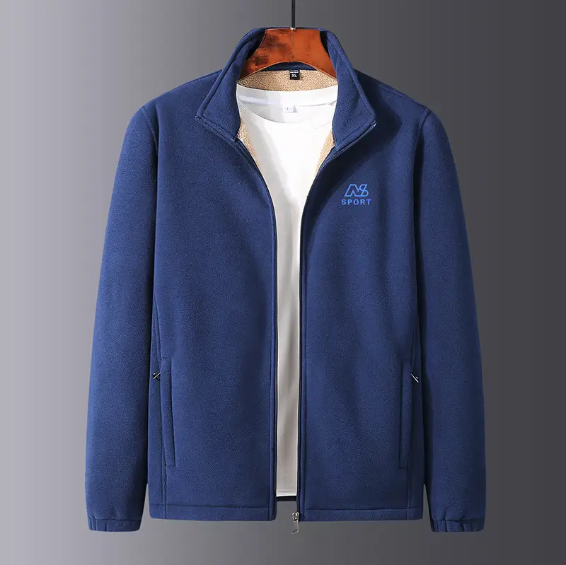 Men's 2023 Fleece Zipper Jacket Black - Image 3
