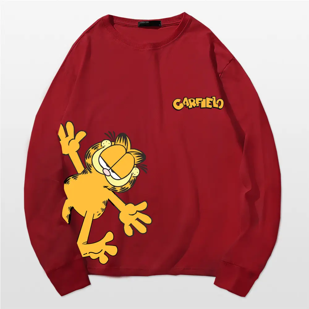 Men's Red Cartoon Long Sleeve T-Shirt - Image 4