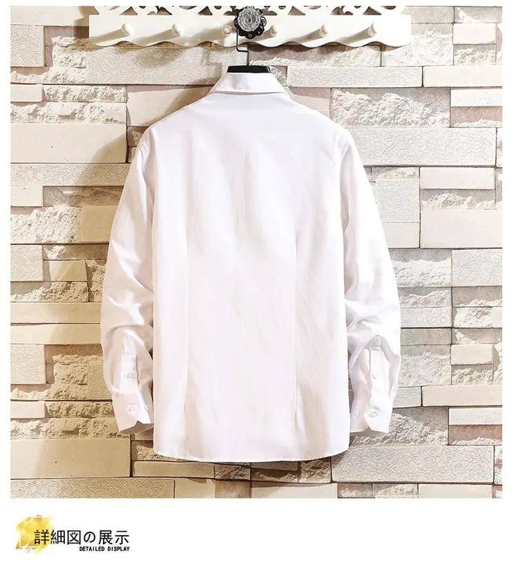 Men Printed Long Sleeve Jacket Light Blue Spring Autumn — feature 9