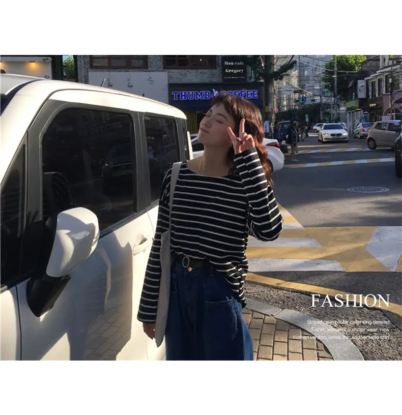 Women Striped Long Sleeve T-Shirt Autumn Winter 2020 — feature 14