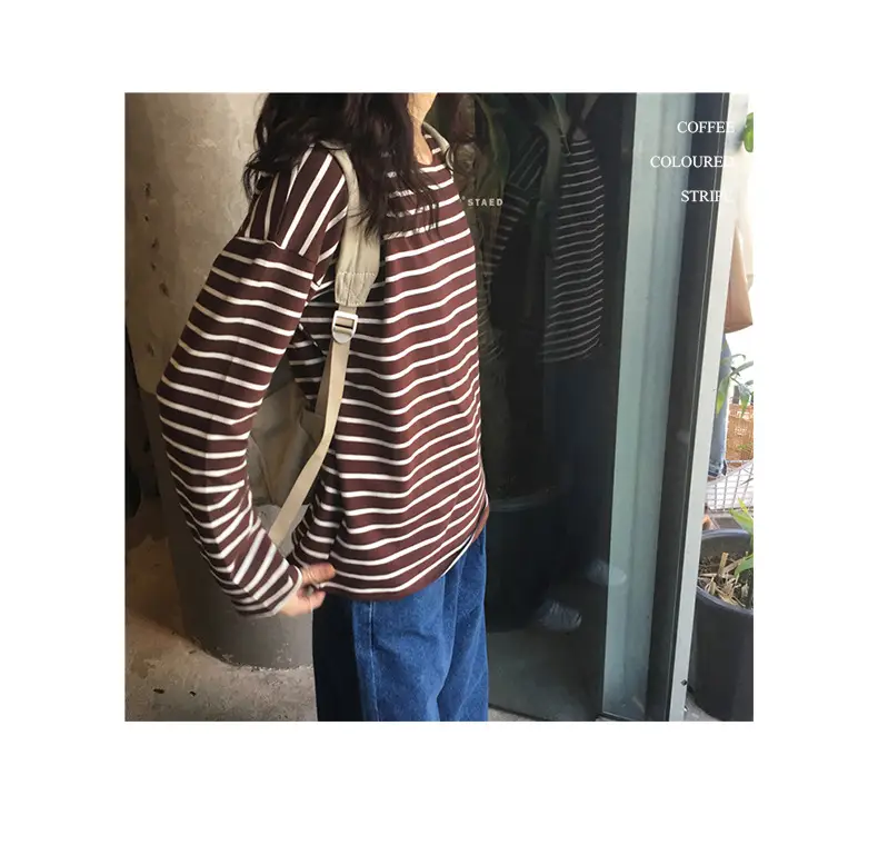 Women Striped Long Sleeve T-Shirt Autumn Winter 2020 — feature 4
