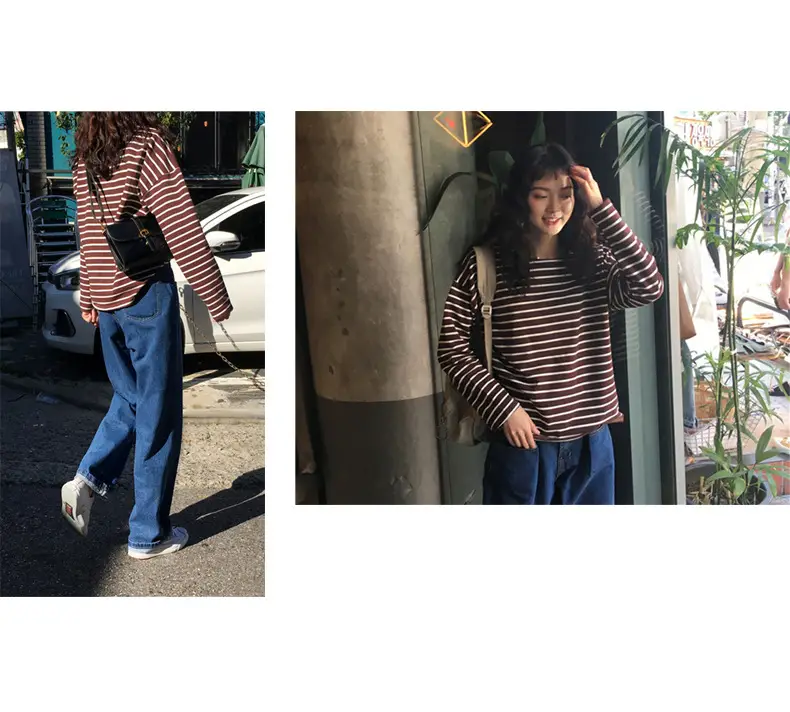 Women Striped Long Sleeve T-Shirt Autumn Winter 2020 — feature 5