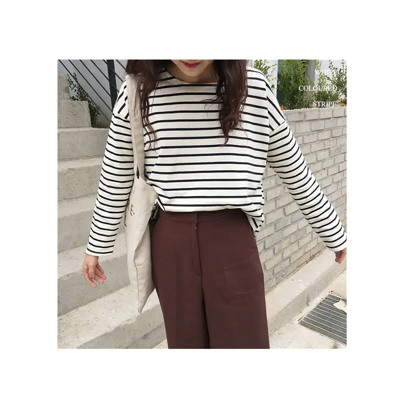 Women Striped Long Sleeve T-Shirt Autumn Winter 2020 — feature 7