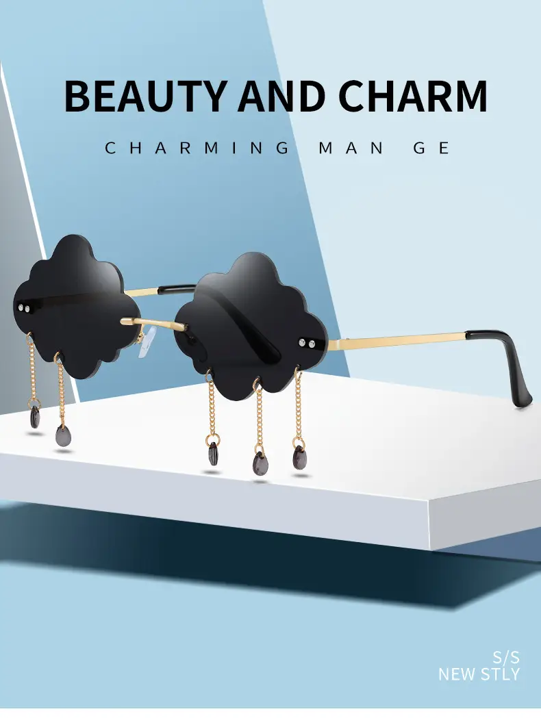Cloud Sunglasses for Women Street Style Rimless — feature 1