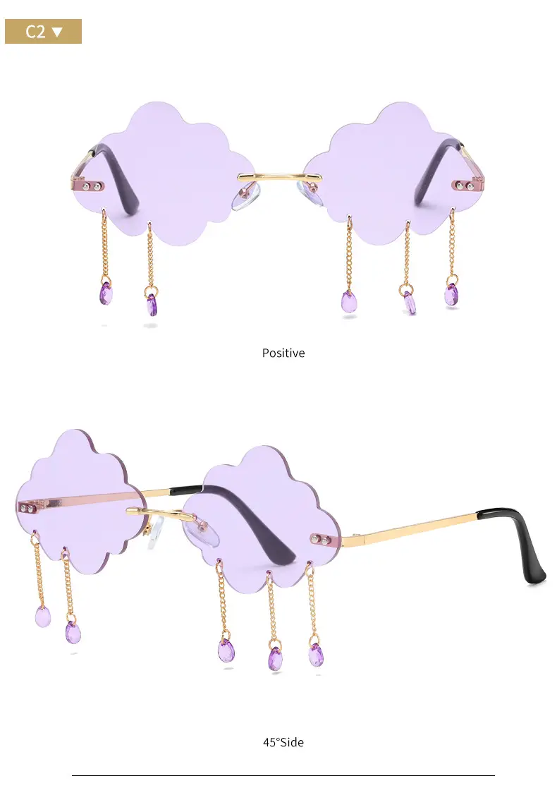 Cloud Sunglasses for Women Street Style Rimless — feature 11