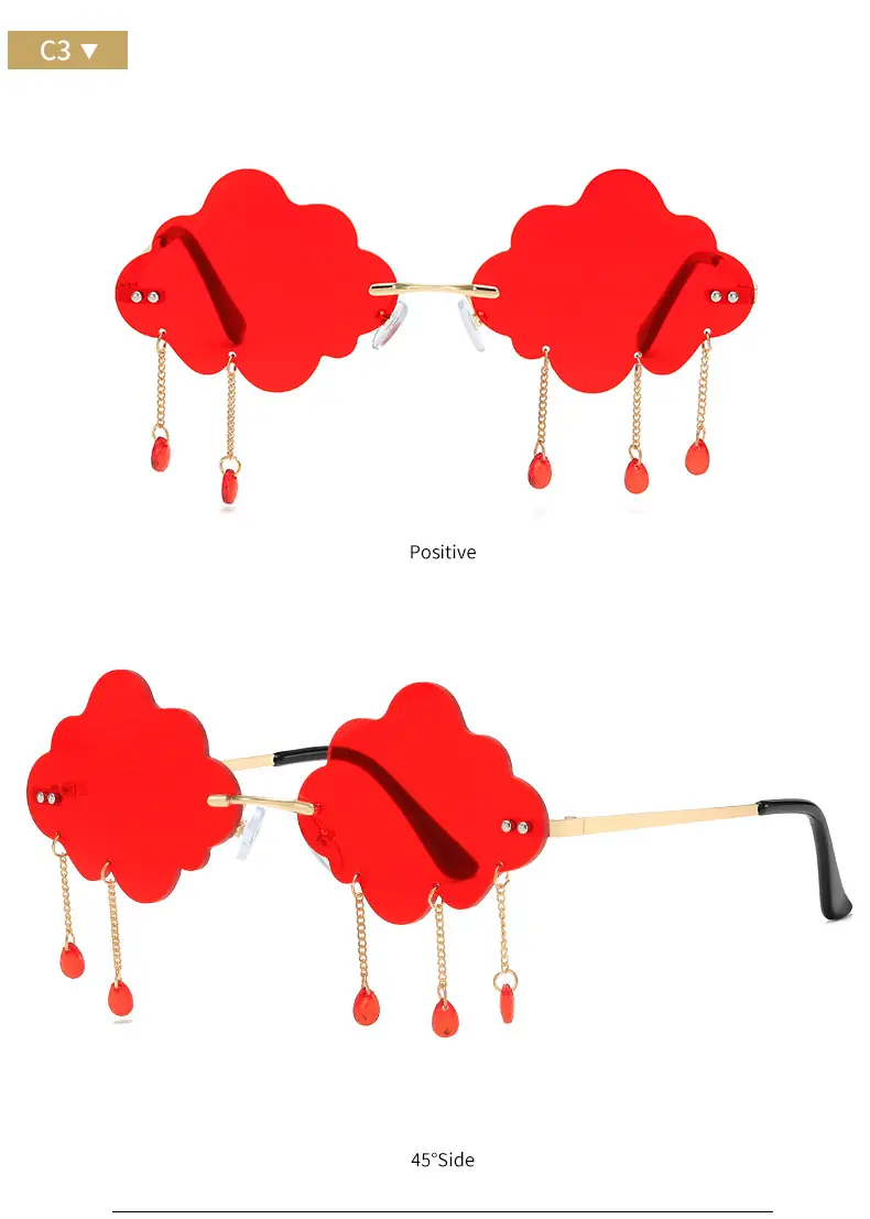 Cloud Sunglasses for Women Street Style Rimless — feature 12