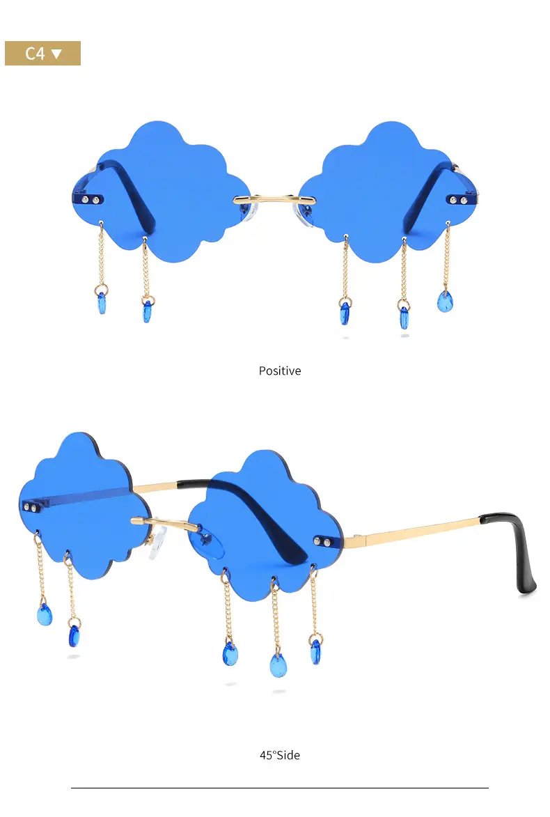 Cloud Sunglasses for Women Street Style Rimless — feature 13