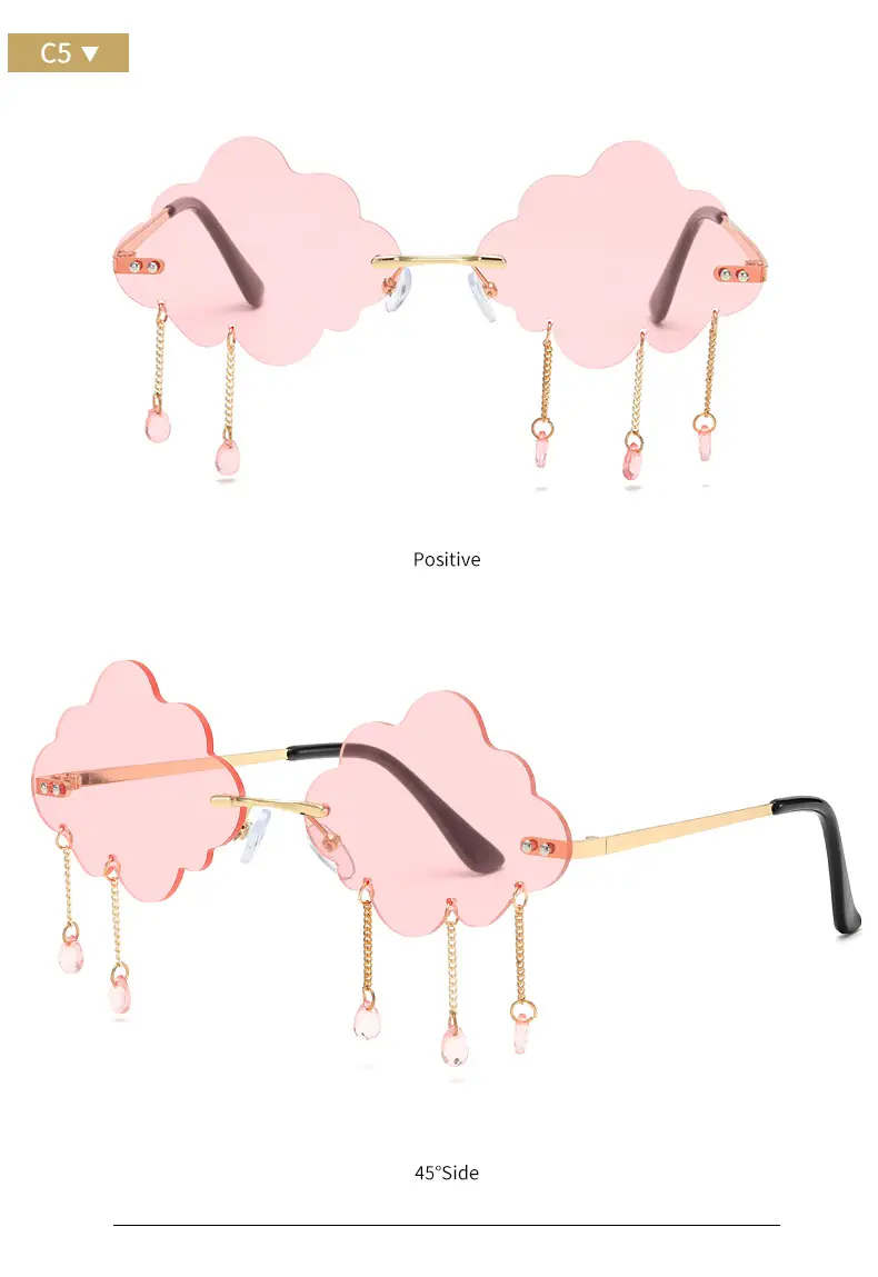 Cloud Sunglasses for Women Street Style Rimless — feature 14