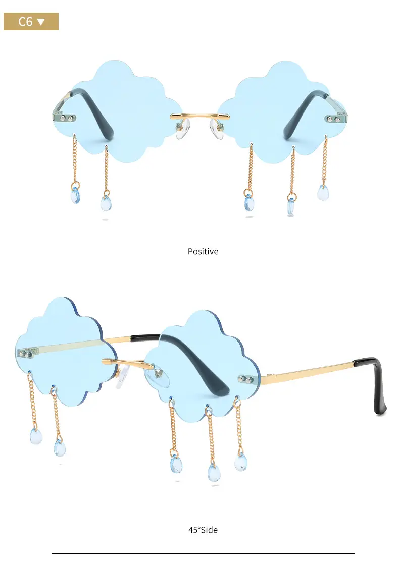 Cloud Sunglasses for Women Street Style Rimless — feature 15