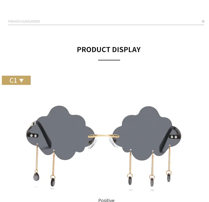 Cloud Sunglasses for Women Street Style Rimless — feature 9
