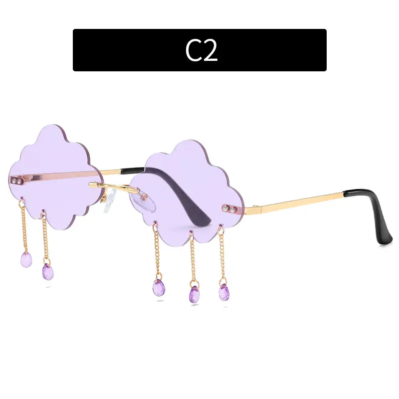 Cloud Sunglasses for Women Street Style Rimless