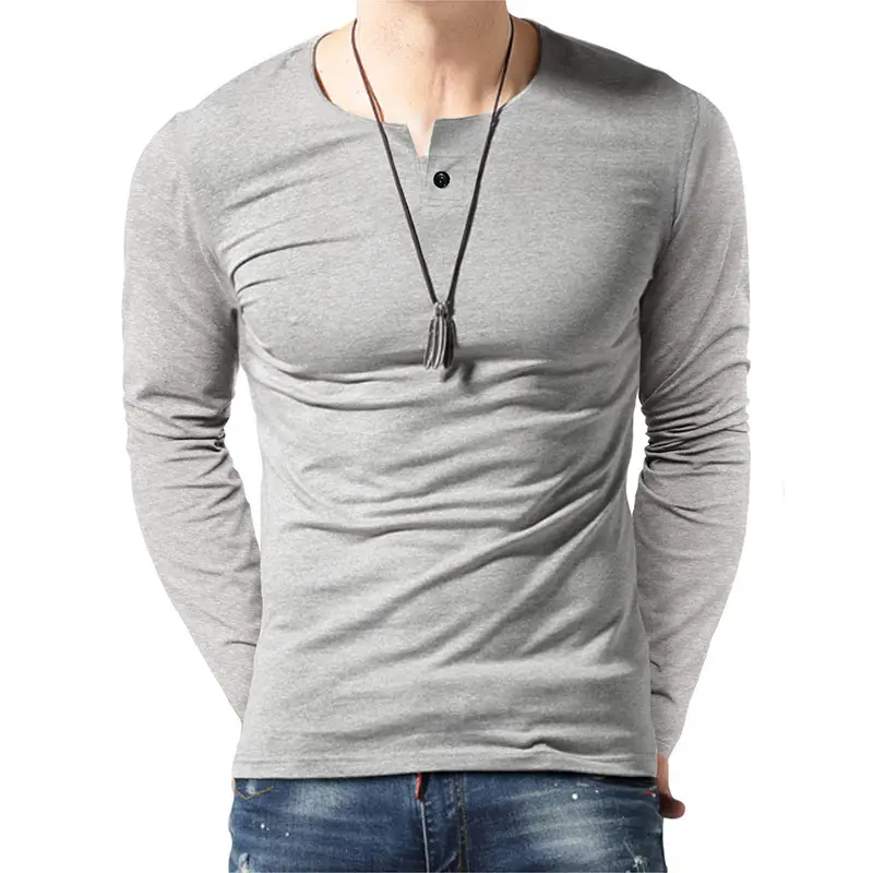 Men's Black Long Sleeve T-Shirt Large Size - Image 3