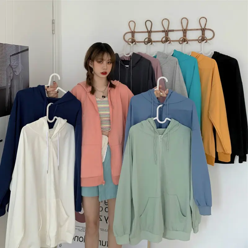 Women's Yellow Hooded Cardigan 2023 Autumn Casual Wear - Image 7