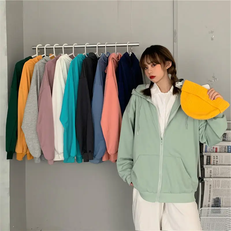 Women's Yellow Hooded Cardigan 2023 Autumn Casual Wear - Image 10