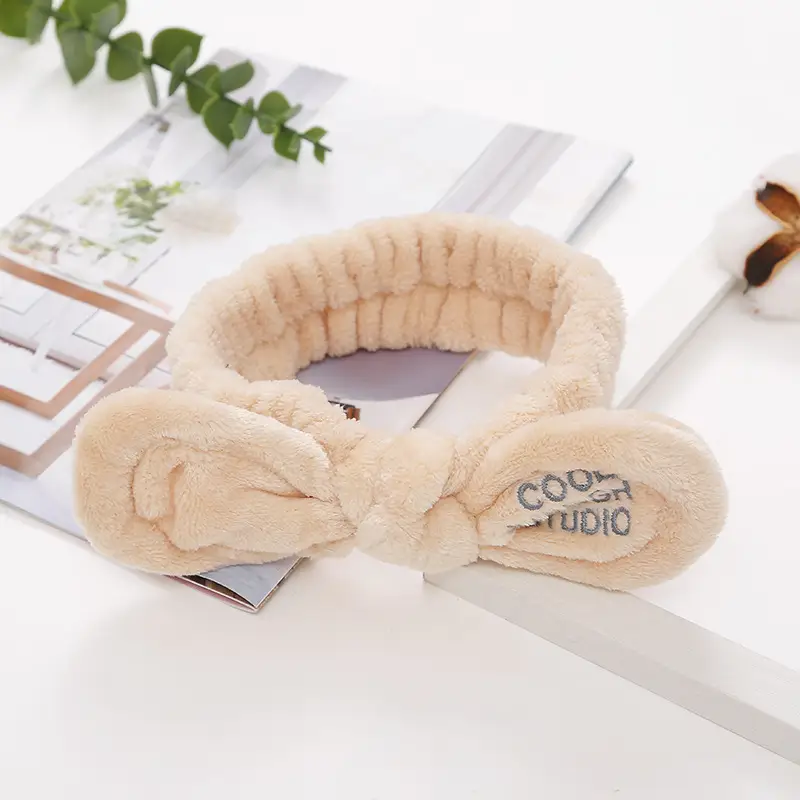 Korean Hair Bow Rabbit Ears Headband Set - Image 2
