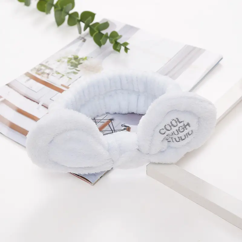Korean Hair Bow Rabbit Ears Headband Set - Image 3