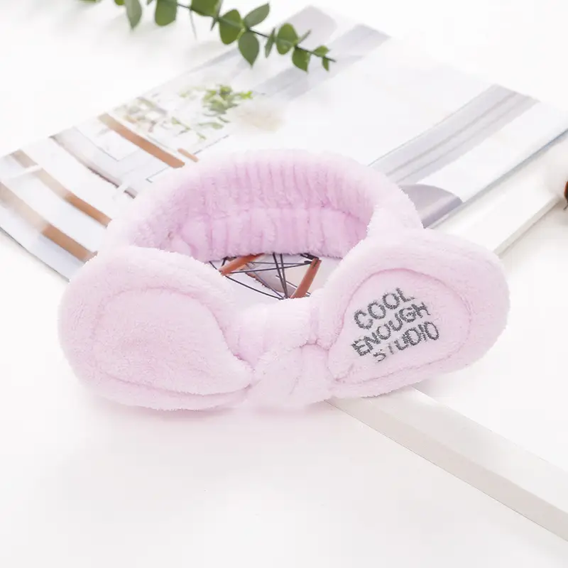 Korean Hair Bow Rabbit Ears Headband Set - Image 4
