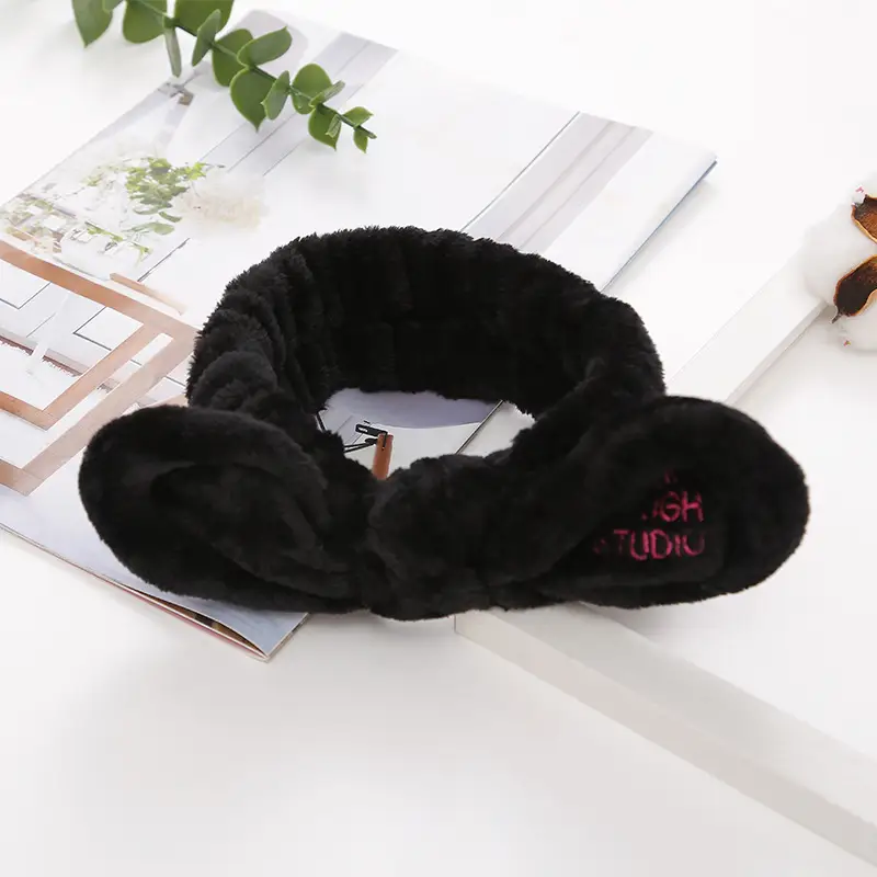 Korean Hair Bow Rabbit Ears Headband Set - Image 5