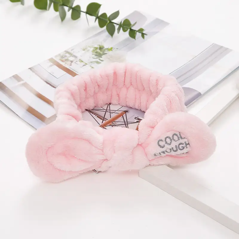 Korean Hair Bow Rabbit Ears Headband Set - Image 7