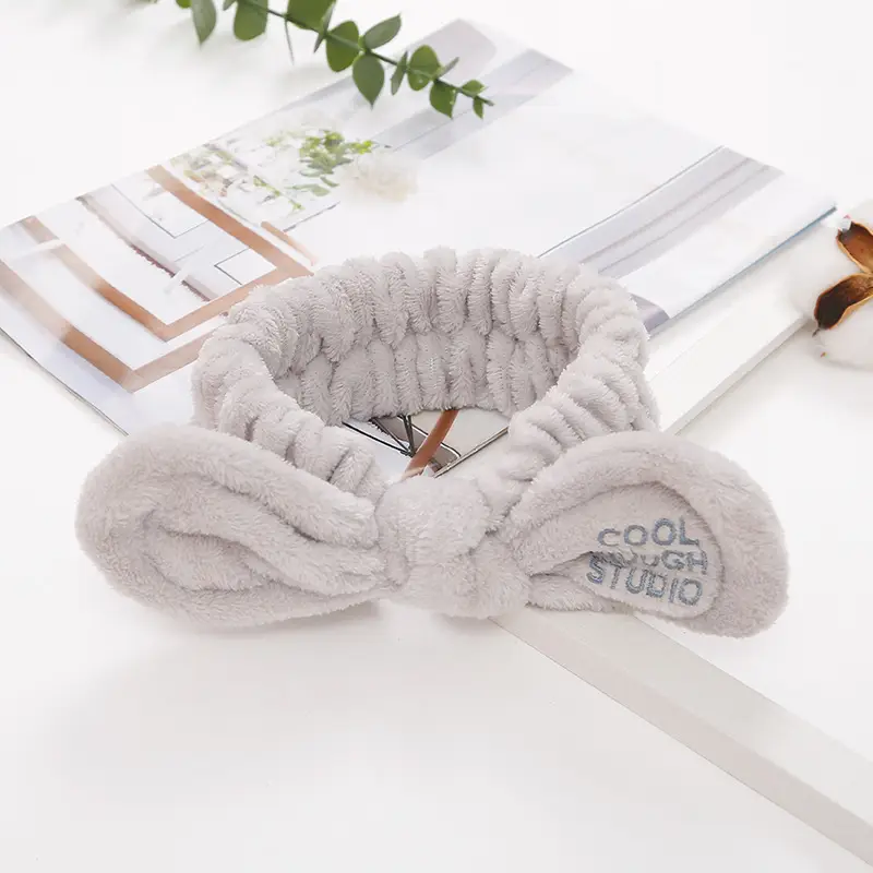 Korean Hair Bow Rabbit Ears Headband Set - Image 8