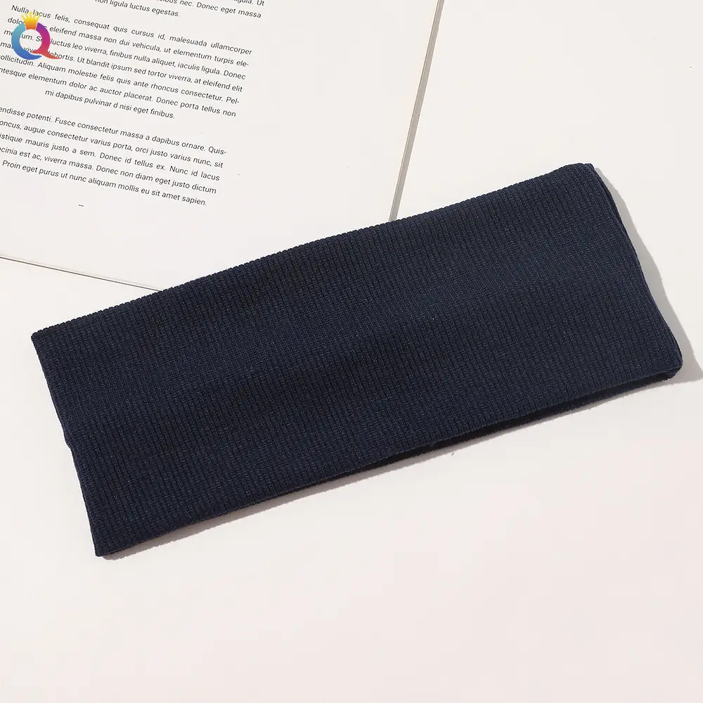 Qiyue Cross-border New Knitted Hair Bands Women's European and American Popular Yoga Headband Thread Cotton Sweat-absorbent Breathable - Image 2
