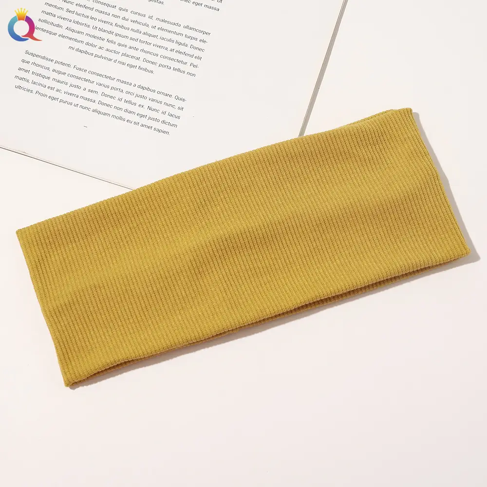 Qiyue Cross-border New Knitted Hair Bands Women's European and American Popular Yoga Headband Thread Cotton Sweat-absorbent Breathable - Image 6