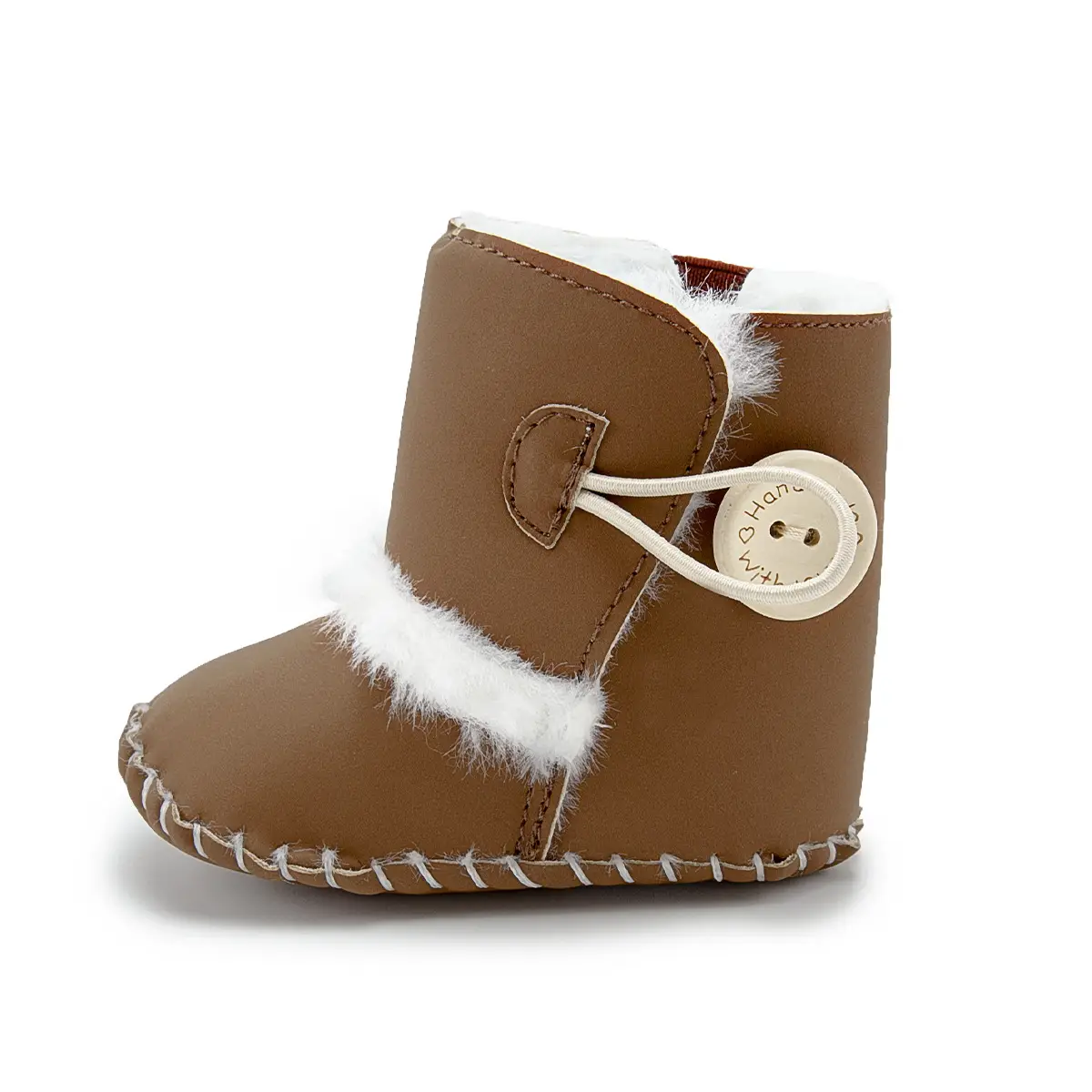 Black Velvet Winter Boots for Toddlers with Faux Fur Trim - Image 5
