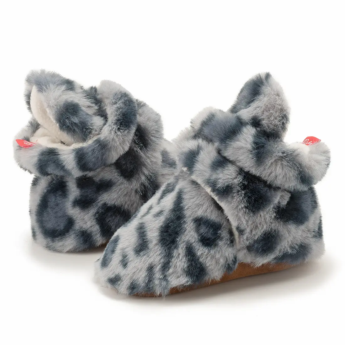 Leopard Fluffy Baby Shoes for Toddlers Soft Soles