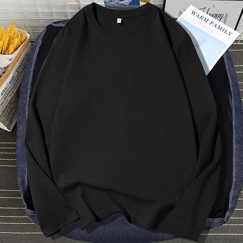 2025 Cotton Long Sleeve T-Shirt Loose Large - Image 2