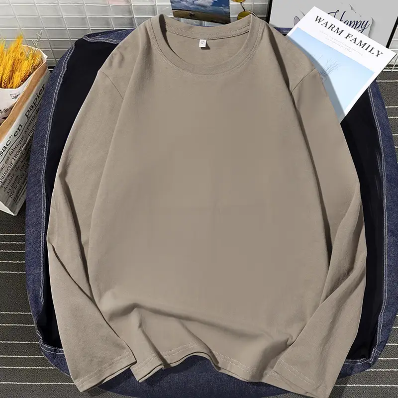 2025 Cotton Long Sleeve T-Shirt Loose Large - Image 3