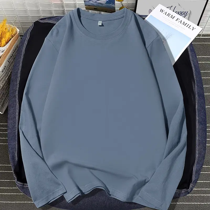 2025 Cotton Long Sleeve T-Shirt Loose Large - Image 5