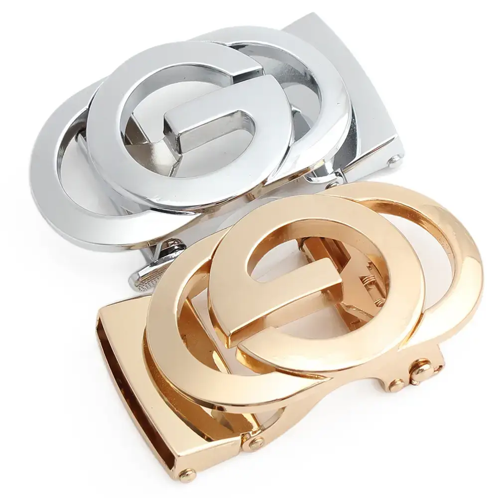 Hongsheng Belt Buckle Automatic Letter Buckle Silver Gold - Image 4