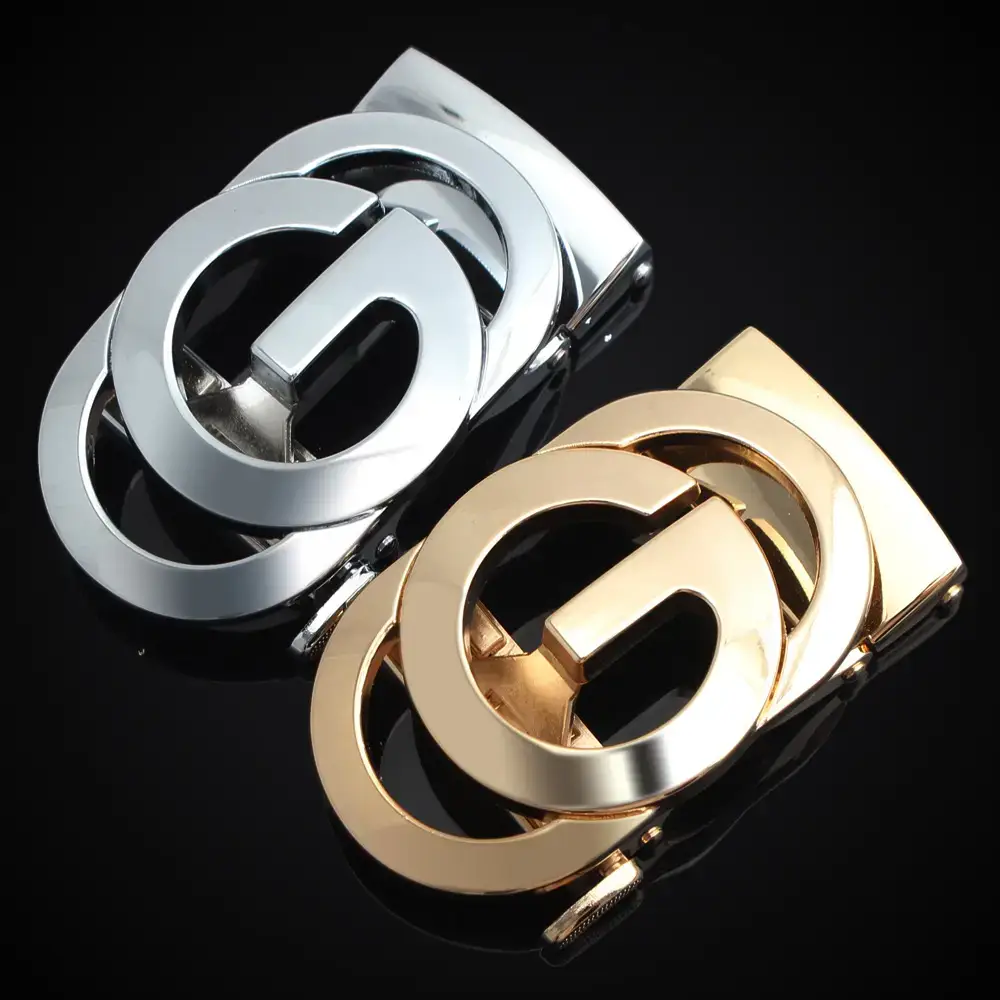 Hongsheng Belt Buckle Automatic Letter Buckle Silver Gold - Image 5