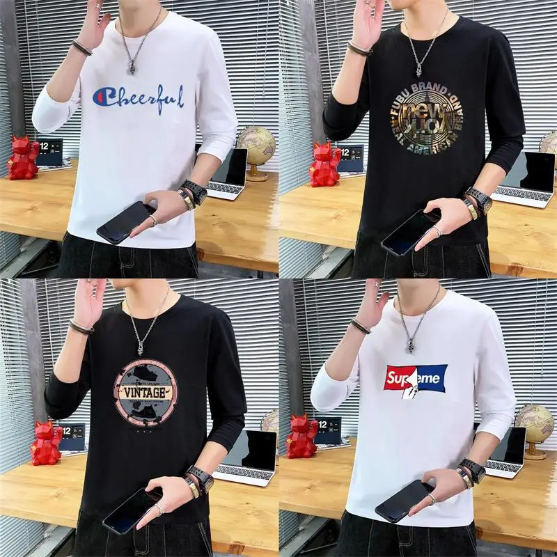 Men Black Vintage Graphic Long Sleeve T-Shirt - Image 15