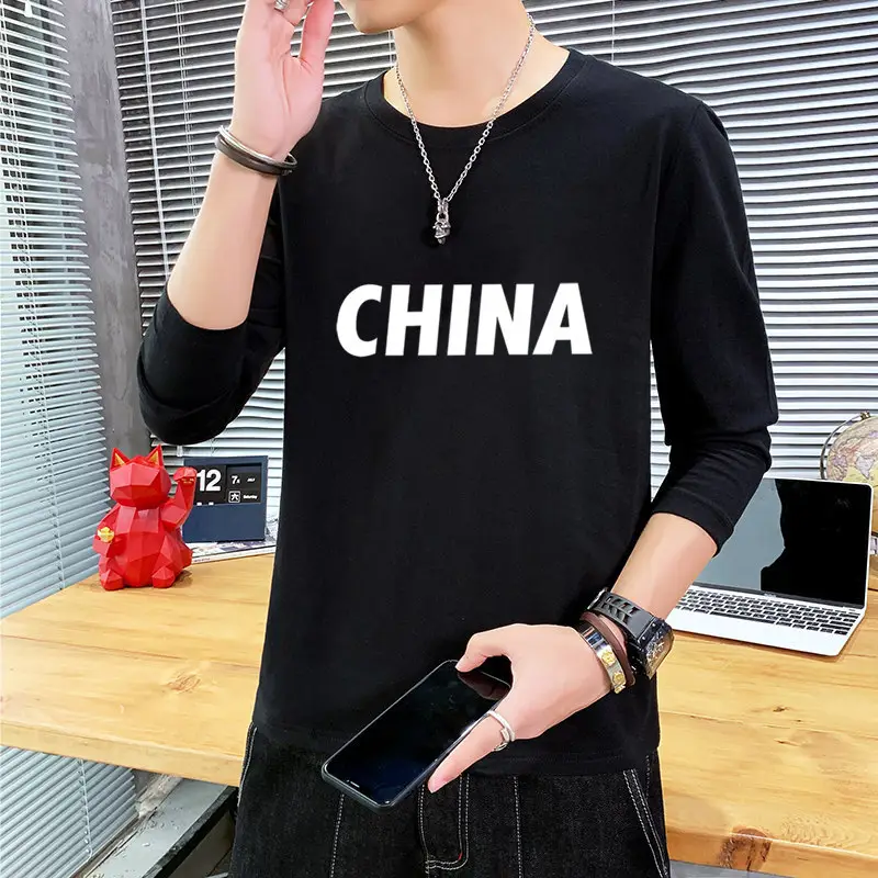 Men Black Vintage Graphic Long Sleeve T-Shirt - Image 4