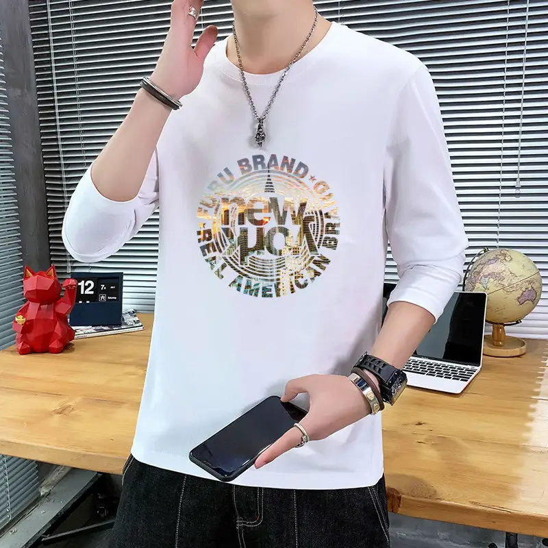 Men Black Vintage Graphic Long Sleeve T-Shirt - Image 7