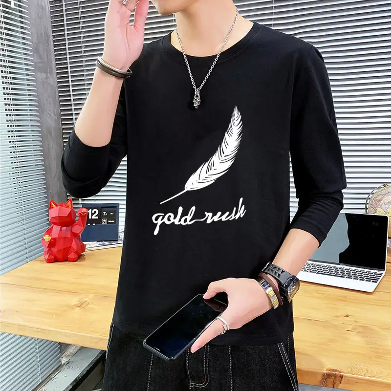 Men Black Vintage Graphic Long Sleeve T-Shirt - Image 10