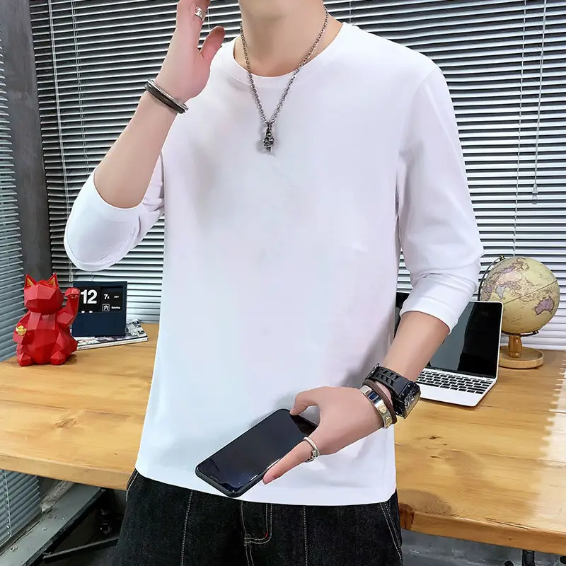 Men Black Vintage Graphic Long Sleeve T-Shirt - Image 13