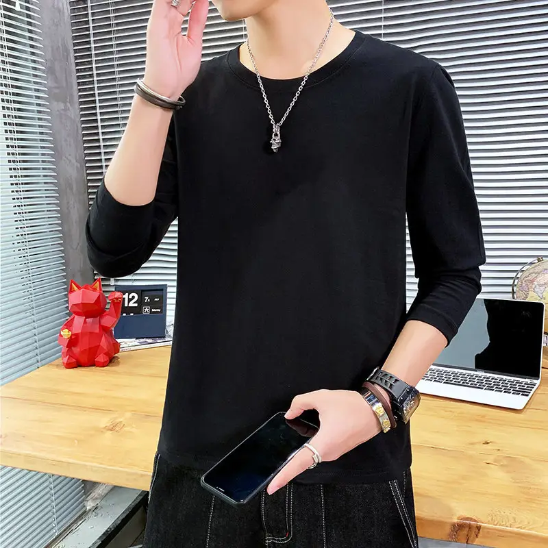 Men Black Vintage Graphic Long Sleeve T-Shirt - Image 14