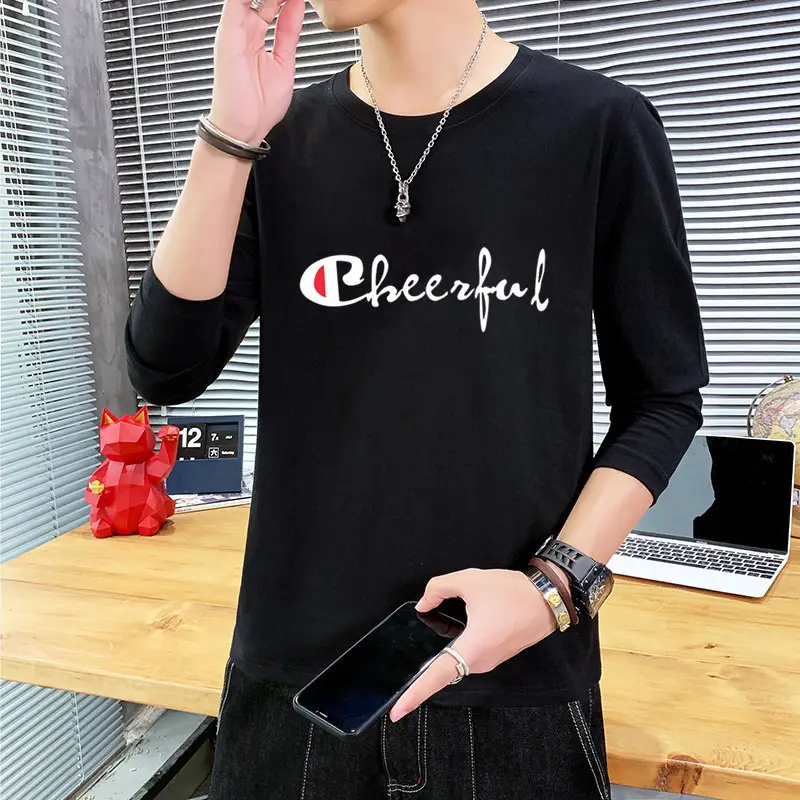 Men Black Vintage Graphic Long Sleeve T-Shirt - Image 2