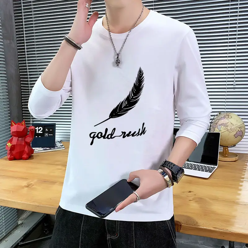 Men Black Vintage Graphic Long Sleeve T-Shirt - Image 9