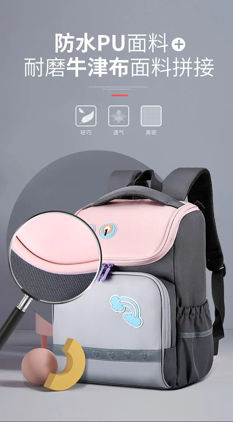 Oudel's New Spine-Protecting Schoolbag for Primary School Students, Lightweight and Large-Capacity Backpack for Children in Grades 1-6, Wholesale — feature 6