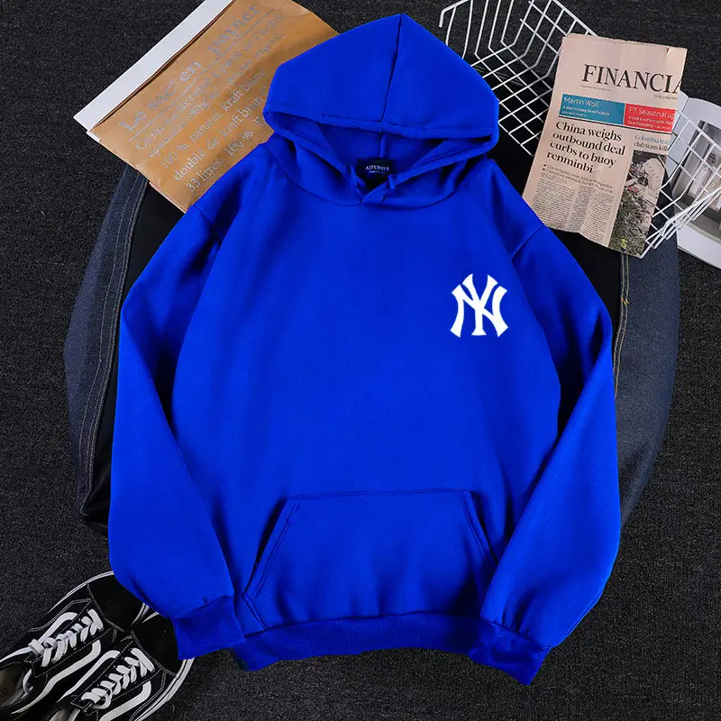 Women Korean Style Yellow NY Logo Hoodie 2024 Winter Casual — feature 10