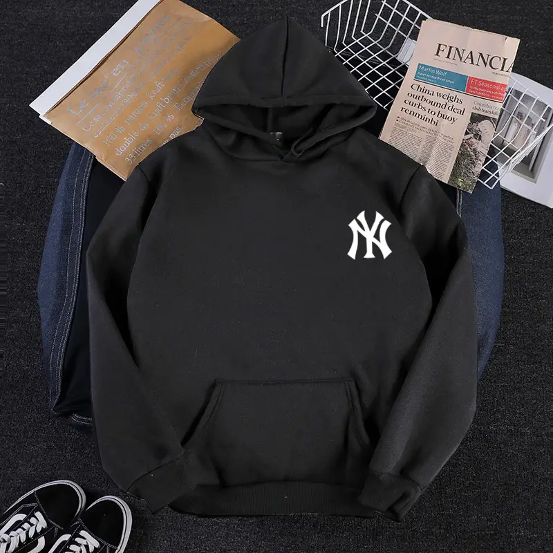 Women Korean Style Yellow NY Logo Hoodie 2024 Winter Casual — feature 18